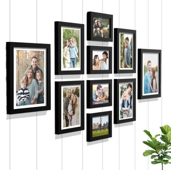 Arkid - Set of 10 Individual Black Wall Photo Frames