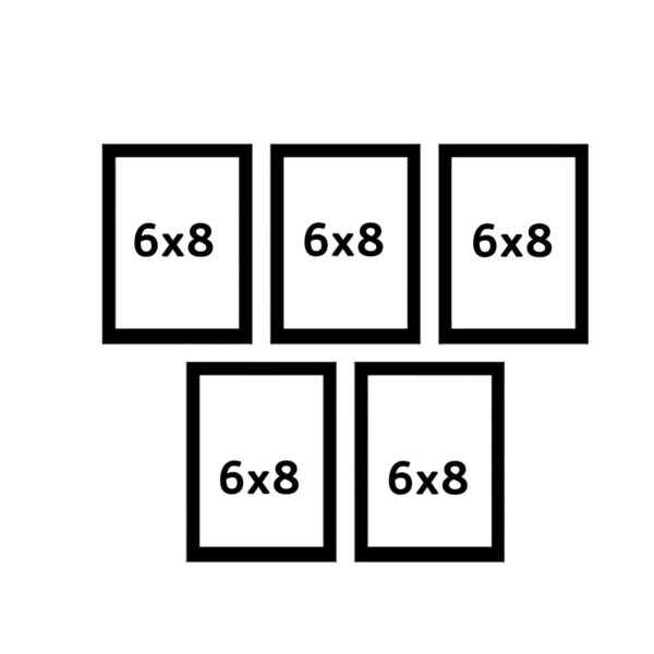 Set Of 5 Photo Frames (6x8 Inch)