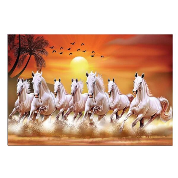 Lucky Seven Horses Running Poster