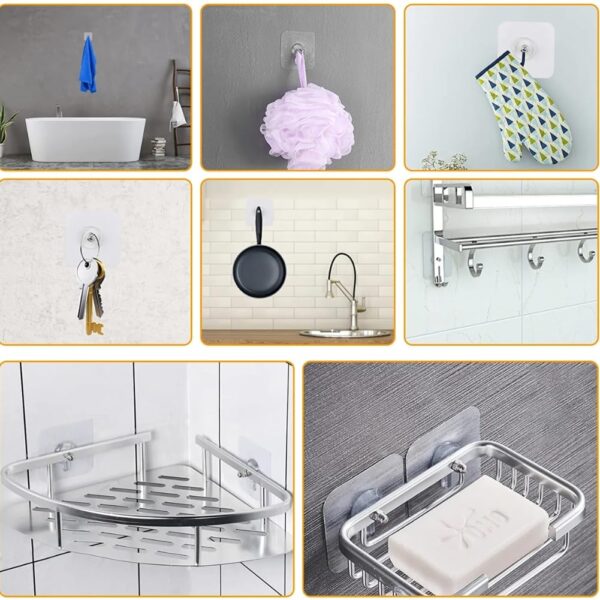 Adhesive Hooks Heavy Duty Wall Hooks (10pack)