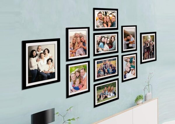 Arkid - Set of 10 Individual Black Wall Photo Frames