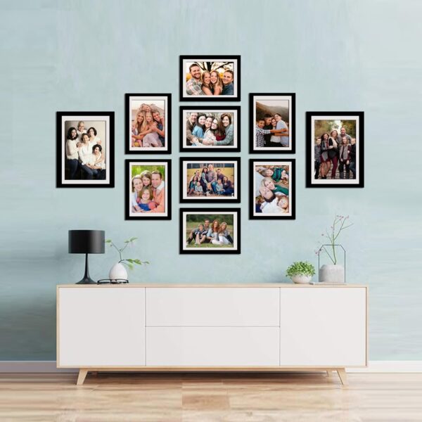 Arkid - Set of 10 Individual Black Wall Photo Frames